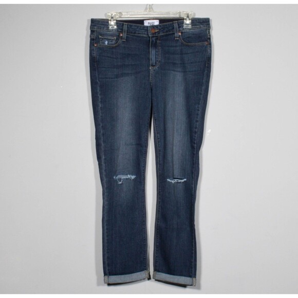 Levi's Denim - Paige Skyline Crop Jeans - Distressed - Cuffed -  Size 31